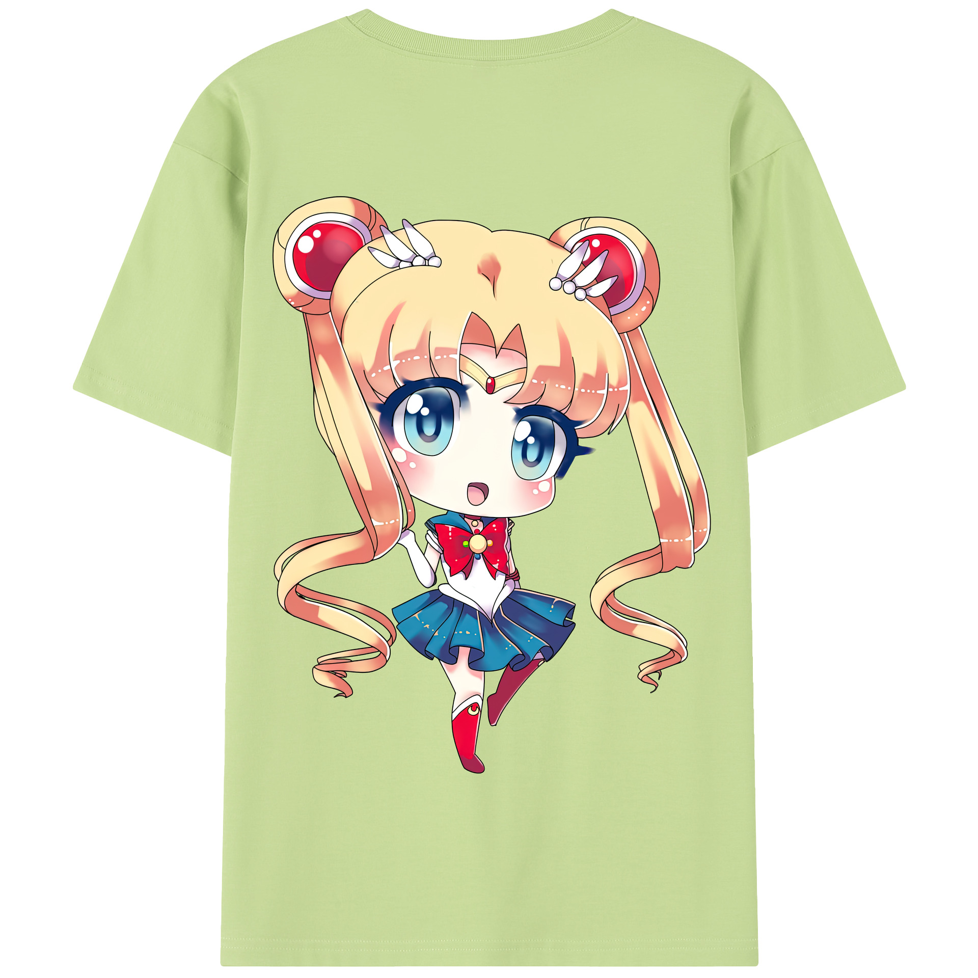 （画像用） 美少女戦士セーラームーン 月野 うさぎ つきの うさぎ Sailor Moon Tsukino Usagi 綿100％半袖Tシャツ（背面プリント）